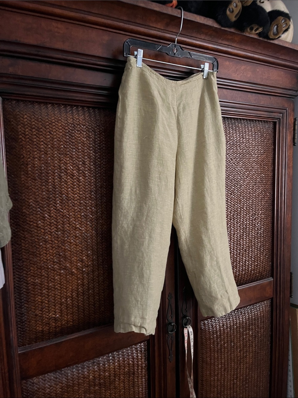 Women’s Casual Linen-Blend Pants in light celery